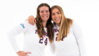 Alumni Bearcats and twin sisters Jacey and Jenelle Loewen