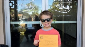 Second grader Leland Wolfe