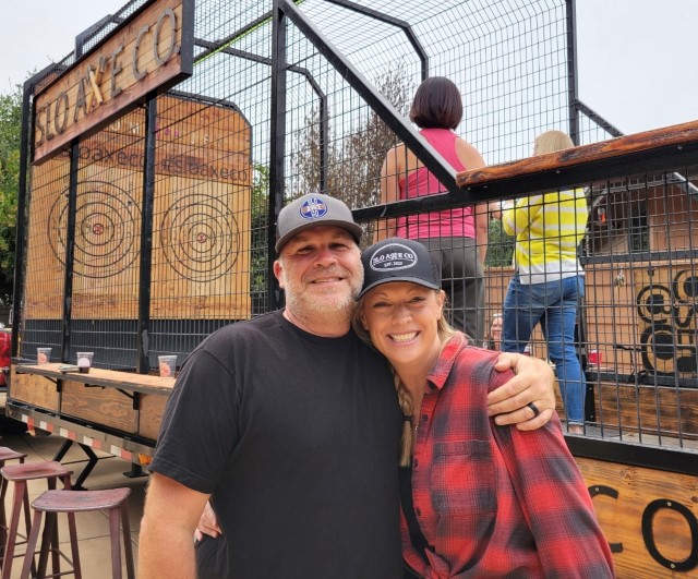 Matt Corning and Jen Jusko Corning with A-Town Chop Shop