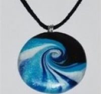 clay wave pendant