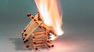 house fire stock img