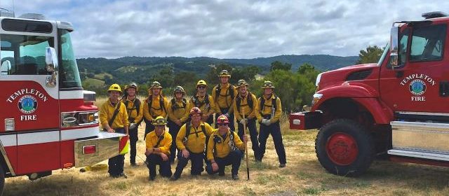 Templeton Fire Department conducting live fire training today