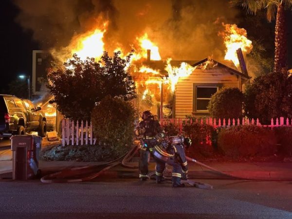 Early morning fire destroys building in San Luis Obispo