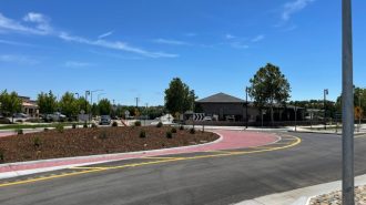 New 'dog bone' shaped roundabout open to traffic
