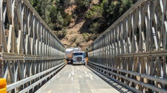 Chimney Rock Road temporary bridge now open