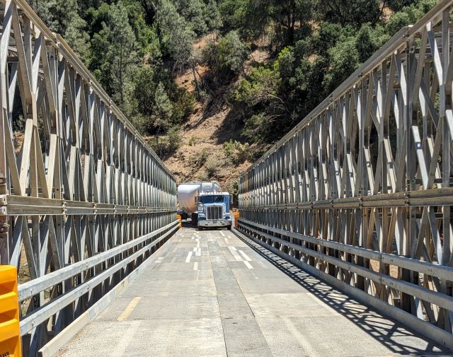 Chimney Rock Road temporary bridge now open