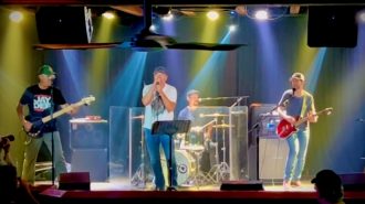 Counterfeit Kings performing at the Silo Bar at the Mid-State Fair