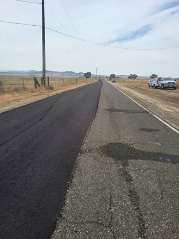 Highway 58 paving project continues near California Valley