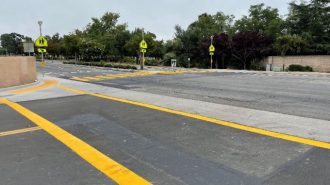 New crosswalk installed at Niblick and Appaloosa