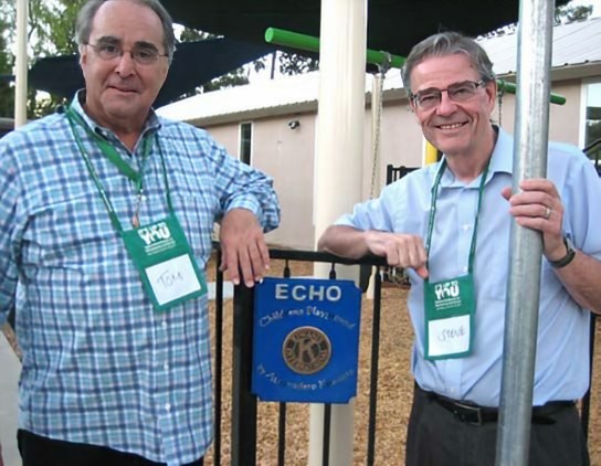 Steve Martin with Tom O'Malley.