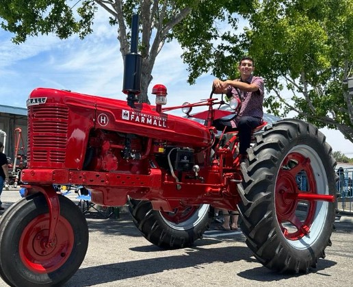 Ulises Garcia, from Paso Robles High School with his 1949 Farmall H