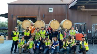 Booker Vineyard harvest team.