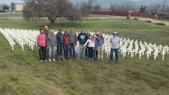 690 crosses erected at Mission San Miguel