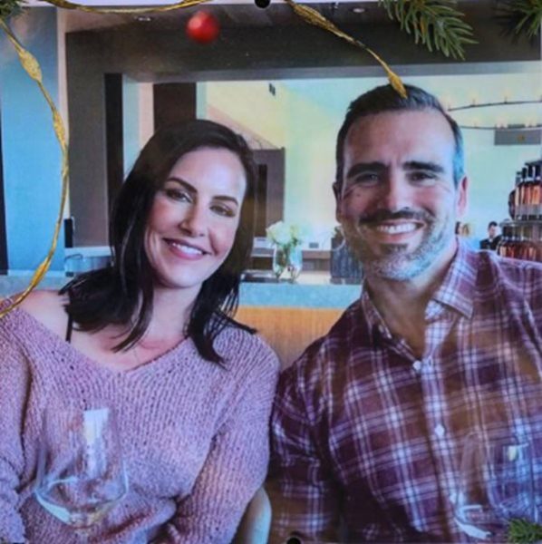 Photo of Jenn and Matt posted at a memorial at the site of the collision.