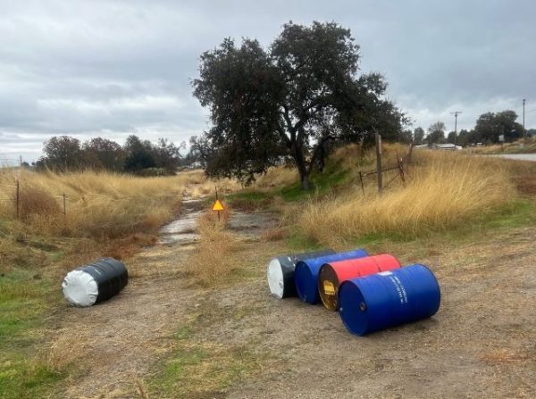 Barrels of hazardous waste dumped along public roadway in Paso Robles
