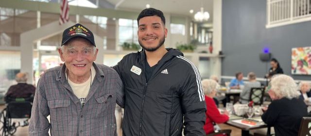 Veteran saved from choking by senior living community staff member
