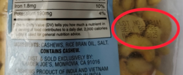 Trader Joe's cashews recalled due to potential contamination
