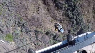 Man rescued after driving vehicle off of cliff near Big Sur