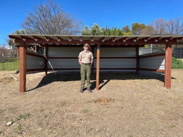 Local Eagle Scout candidate builds shelter at animal sanctuary