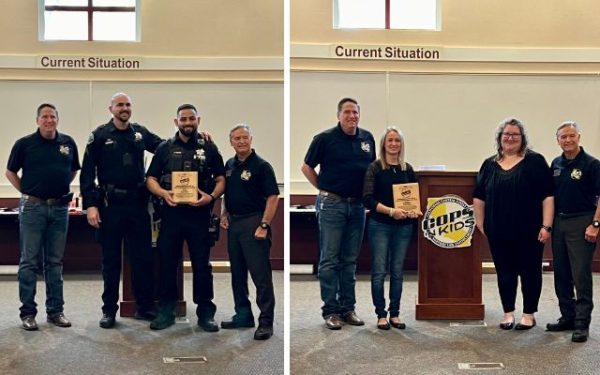 Police dispatcher, officer honored for service to community