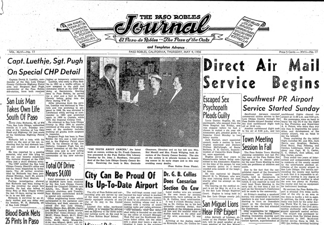 Paso Robles airport history 1956