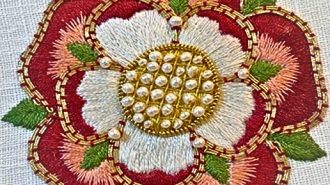 Embroider a Tudor rose with the Paso Robles City Library
