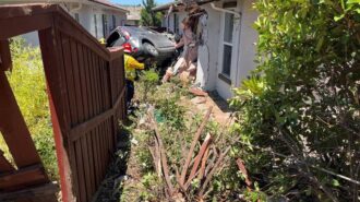 Driver rescued after crashing into Paso Robles house