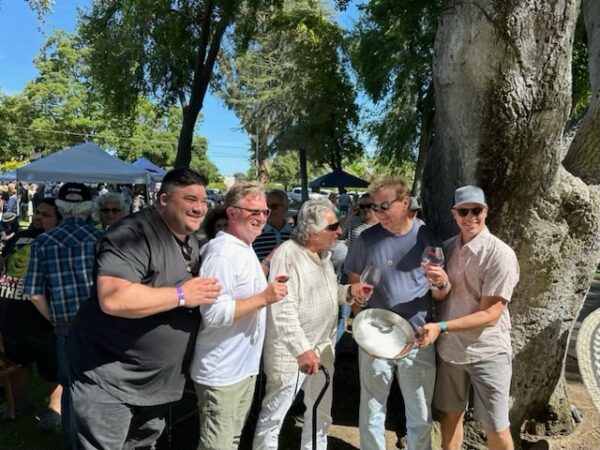 Marc Goldberg and Maggie D’Ambrosia were honored by Adam Montiel, Philip Krumal (Asuncion Ridge), Rex Pickett (Author of ‘Sideways’), and Joel Peterson (Executive Director of Paso Robles Wine Country Alliance) for their commitment to putting on this event for the past 19 years