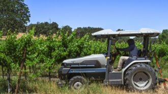 Local winery implements 'driver optional' electric tractors