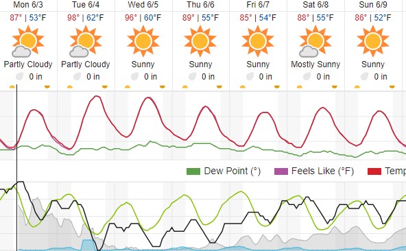 Daytime highs could reach nearly 100 this week in Paso Robles