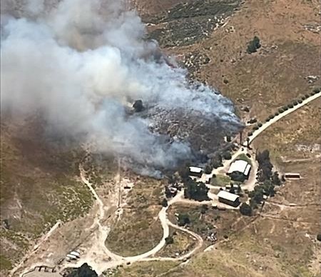 Vegetation fire contained Monday near Creston