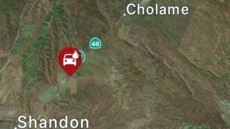Vehicle fire on highway 46 near Shandon contained