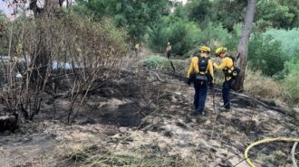 Vegetation fire contained in Salinas Riverbed