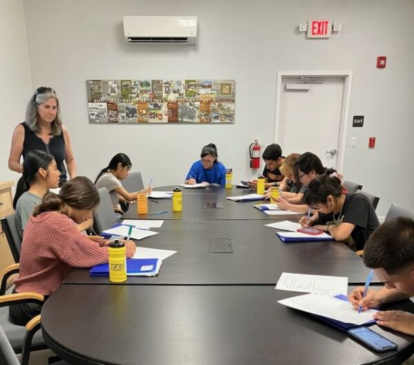 Interns participate in career interest assessments.