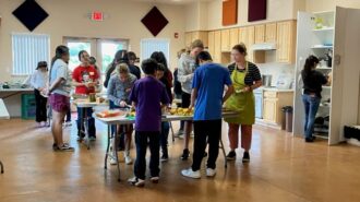 Students participate in a cooking class put on by Paso Robles Public Library.