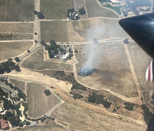 Firefighters contain vineyard fire in rural Paso Robles