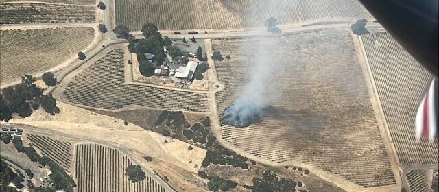 Firefighters contain vineyard fire in rural Paso Robles