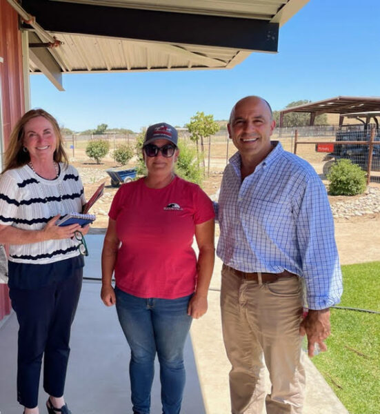 Left to right: Diane Zannotti, Congressional Aide, Sara Ruggerone, Redwings Equine Care Manager, Congressman Jimmy Panetta.