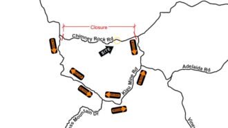 Chimney Rock Road closed for culvert and embankment repair