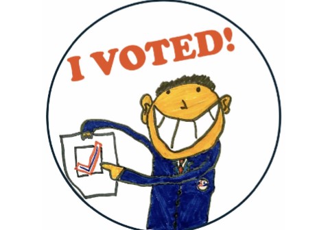 Georgia Brown Student wins design competition for 'I Voted' sticker