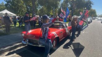 Republicans hold rally in downtown park Saturday