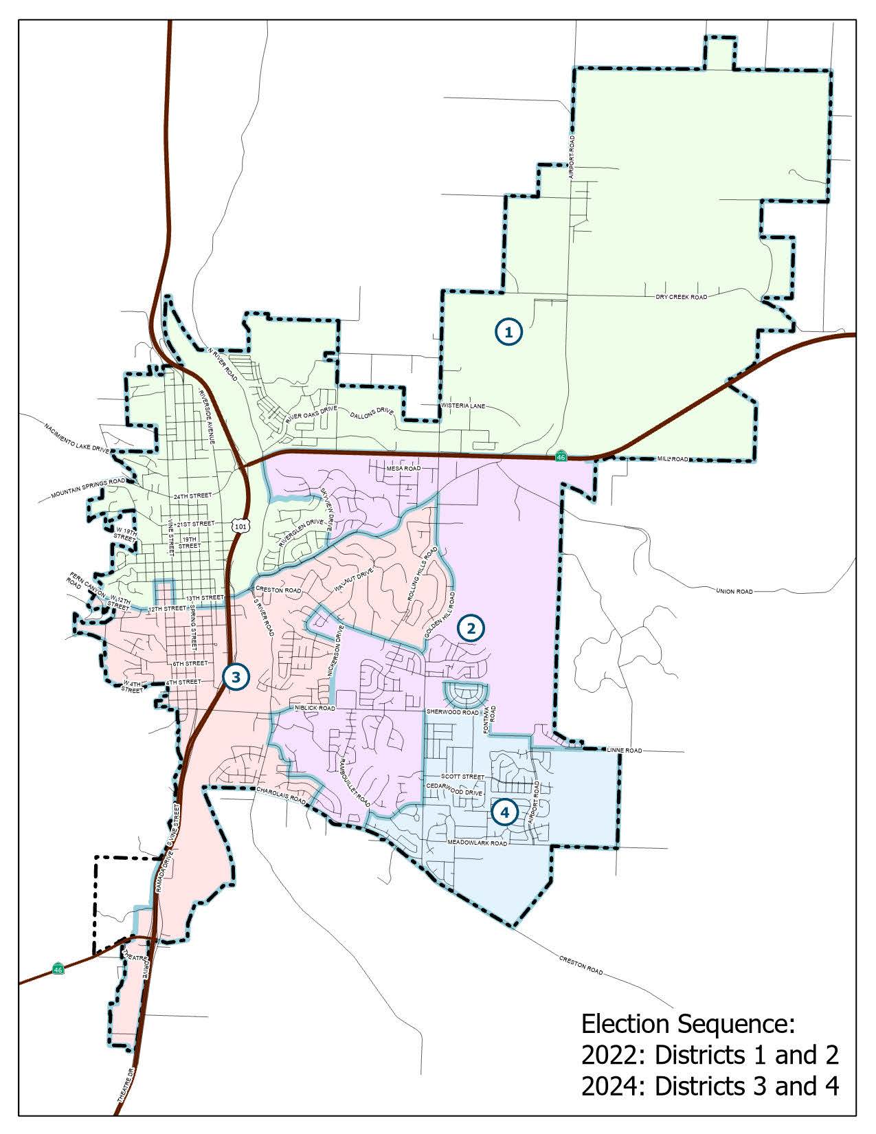 Paso Robles City Council Districts