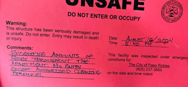 dead cats found in paso robles apartment. photos of clean up
