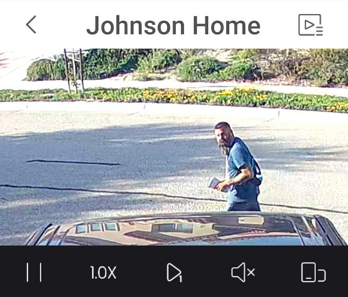 Security camera image of Nathan Williams on Red Cloud Road.