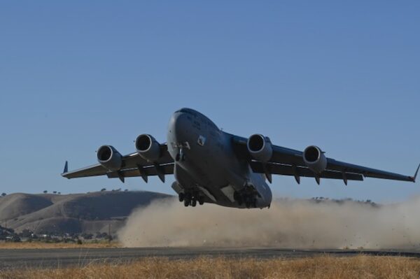 Camp Roberts sees first C-17 landing on dirt airfield