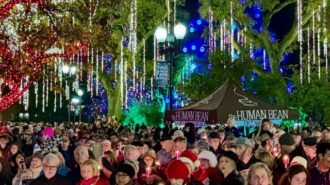Photos: Downtown city park illuminated for the holidays