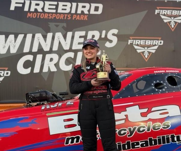 Local drag racer Maddi Gordon wins season opener at Phoenix event