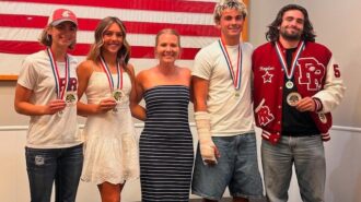 Club recognizes four students for sportsmanship and service