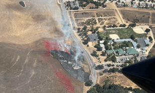 Vegetation fire contained on Vineyard Road in Templeton