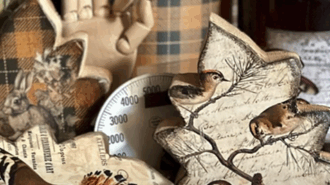 Library offering adult craft class on painted decoupaged leaves